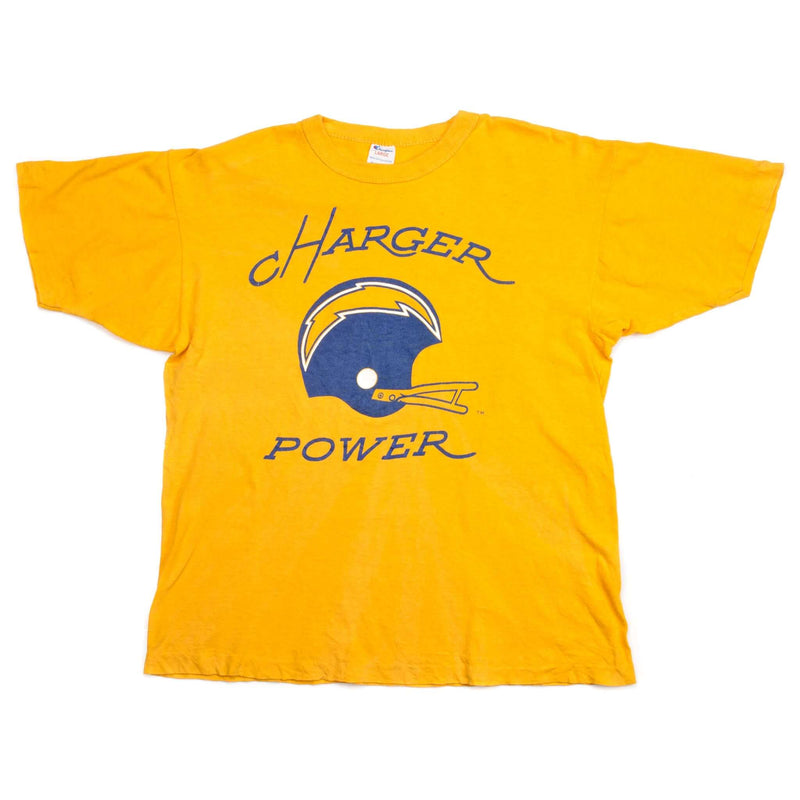 復古 CHAMPION CHARGER POWER T 卹 1969-1980 年代初中號美國製造