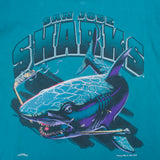 Vintage NHL San Jose Sharks Tee Shirt 1991 Size XL With Single Stitch Sleeves. Made In USA. Nugmeg Label.   