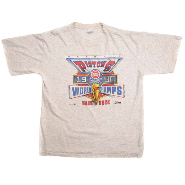 CAMISETA VINTAGE NBA DETROIT PISTONS 1990 TALLA GRANDE FABRICADA EN EE. UU.