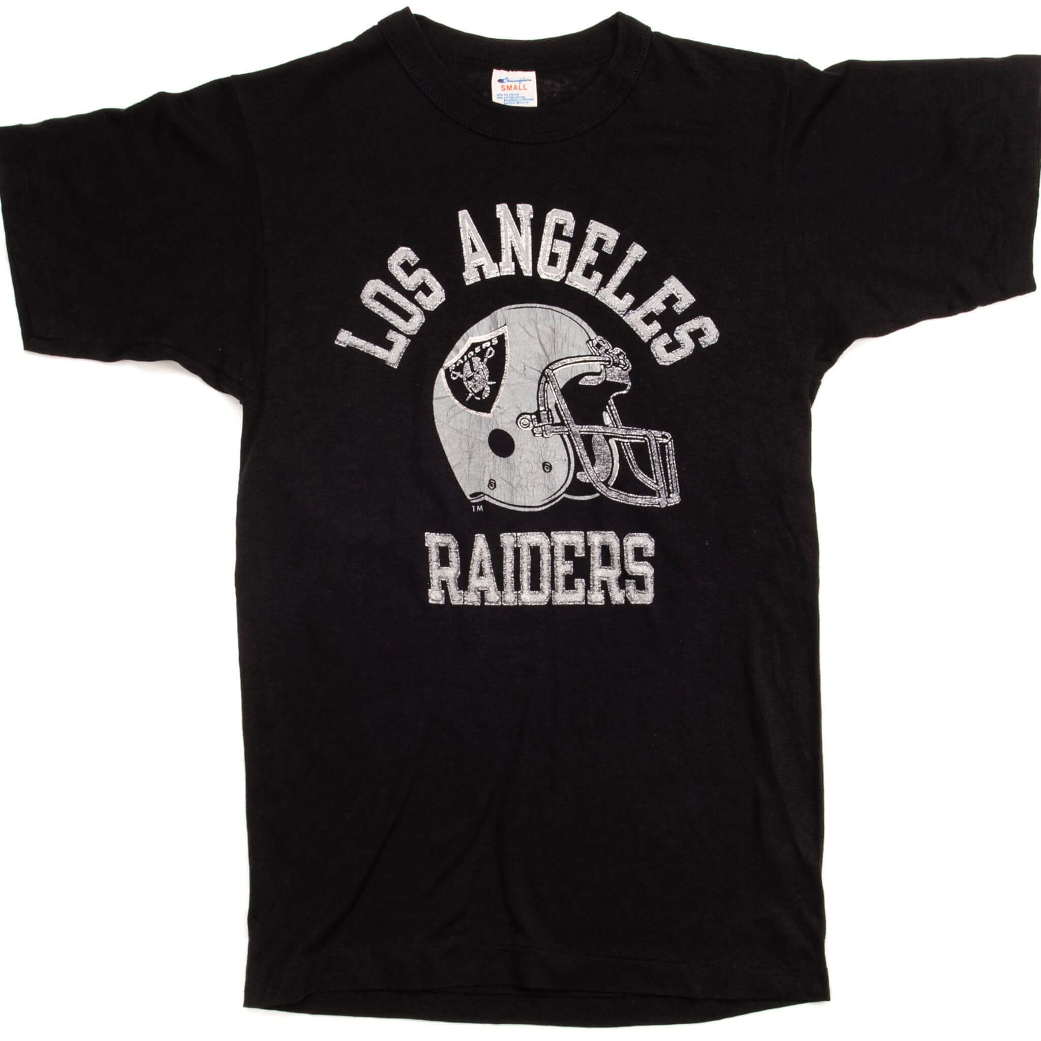 VINTAGE CHAMPION NFL LOS ANGELES RAIDERS TEE SHIRT EARLY 1980S XS MADE IN USA