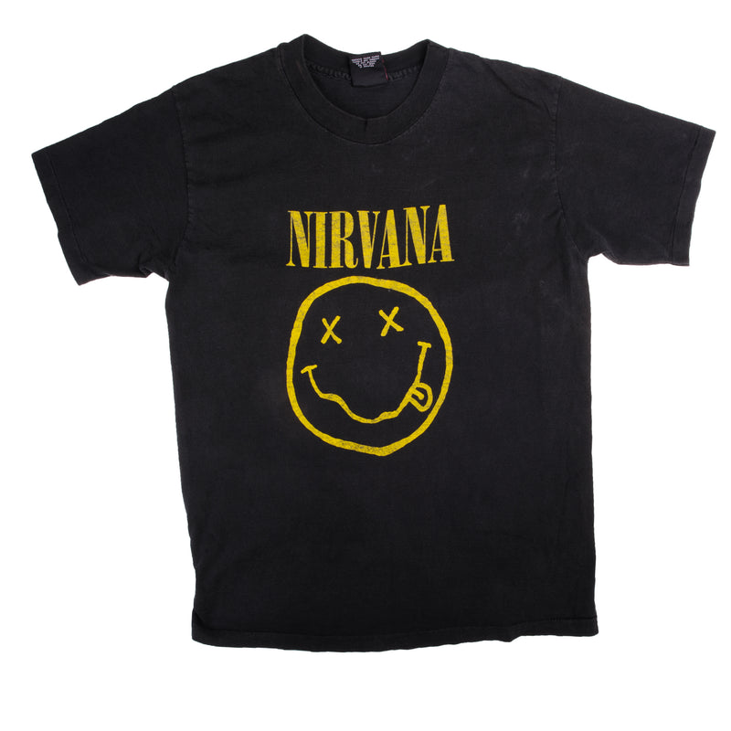 Vintage Nirvana Tee Shirt 1990s Size Medium. Made In USA  Flower Sniffin, Kitty Pettin, Baby Kissin, Corporate Rock Whores