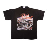 Vintage Nascar Dale Earnhardt Black Velvet Tee Shirt 1992 Size XLarge With Single Stitch Sleeves. Made In USA   