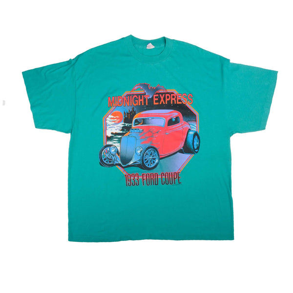 Vintage Nascar Midnight Express 1933 Ford Coupe Tee Shirt Size XXL With Single Stitch Sleeves. Made In USA