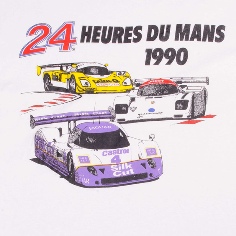 Vintage Racing 24 Hours of Mans With Porsche, Toyota, Jaguar From 1990 T-Shirt Size M With Single Stitch Sleeves. Made In Italy