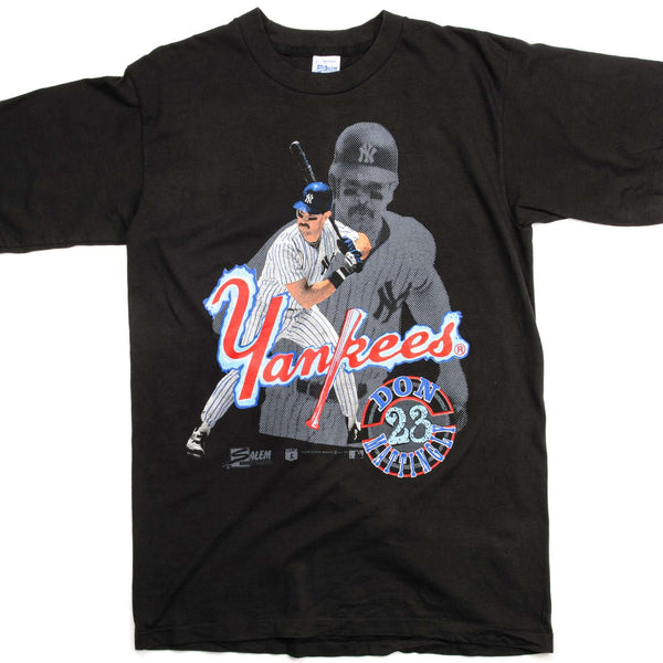 VINTAGE MLB NY YANKEES DON MATTINGLY TEE SHIRT 1989 SIZE MEDIUM MADE IN USA