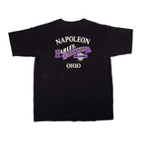 Vintage Harley Davidson Street Heat Napoleon Ohio Tee Shirt 1992 Size L With Single Stitch Made In USA