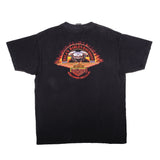 Vintage Black Bala's Harley Davidson Dragon Wisconsin Dells, WI Tee Shirt 2001 Size L With Single Stitch Made In USA