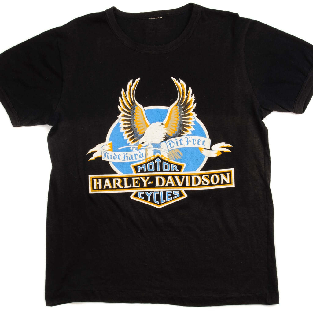 VINTAGE HARLEY DAVIDSON TEE SHIRT 1970S 1980S SIZE MEDIUM