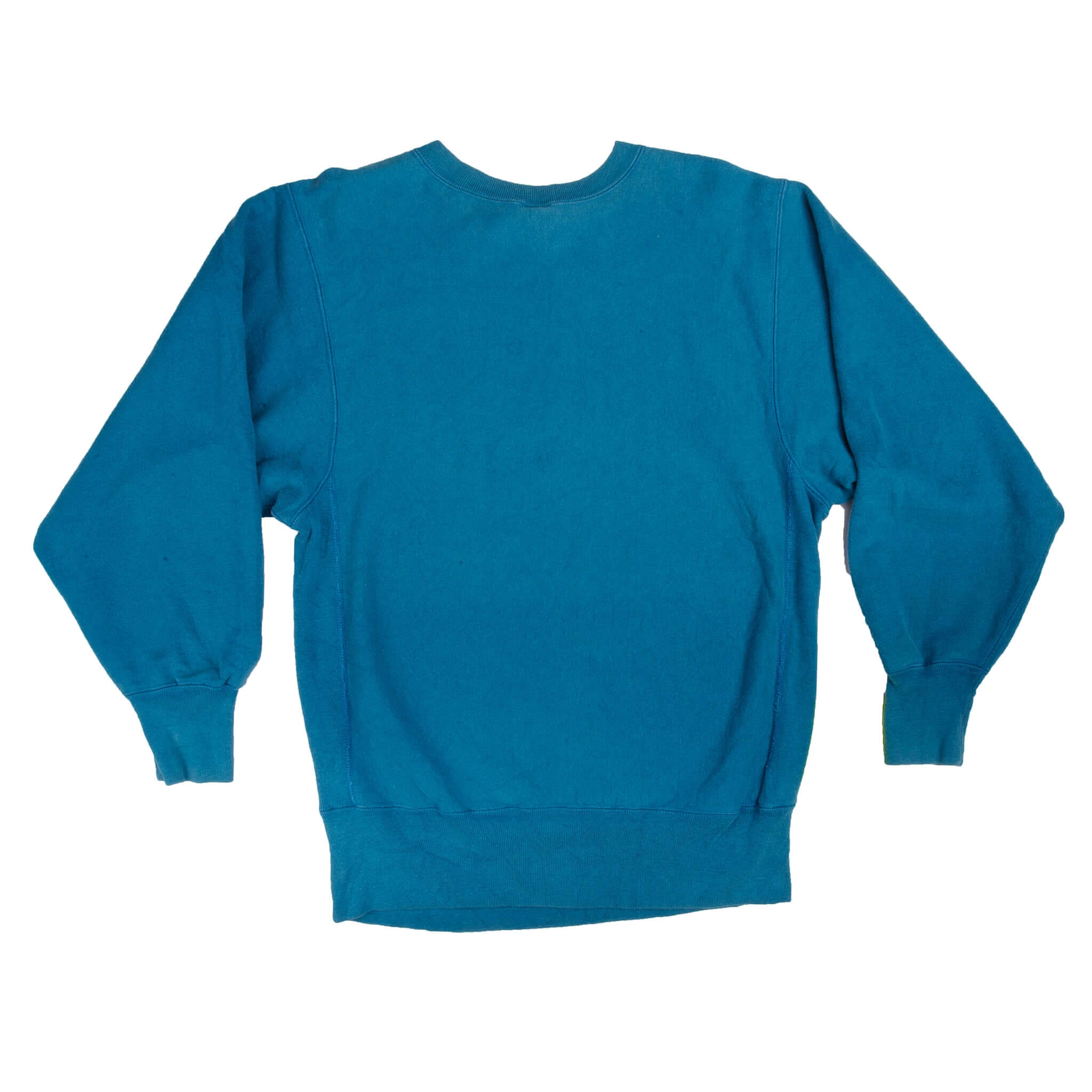 Vintage Blue Champion Small Logo Sweater 90S Size L. Made In USA.