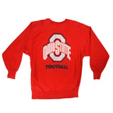 Vintage Red Champion Ohio State University Football Team Sweater 90S Size Xlarge. Made In USA.