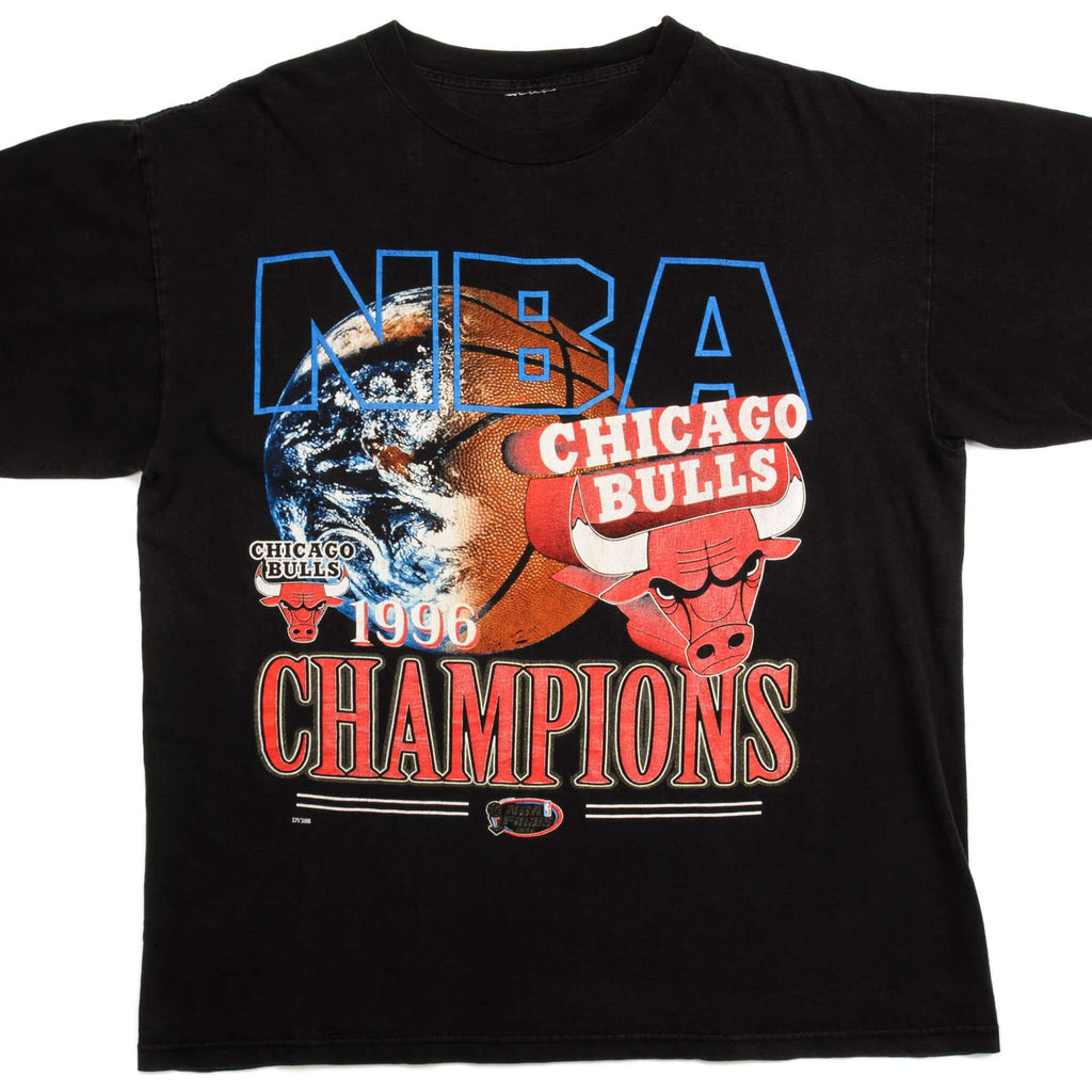 VINTAGE NBA CHICAGO BULLS CHAMPIONS TEE SHIRT 1996 SIZE LARGE