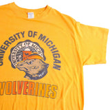 VINTAGE UNIVERSITY OF MICHIGAN WOLVERINES TEE SHIRT 1980s SIZE LARGE MADE IN USA
