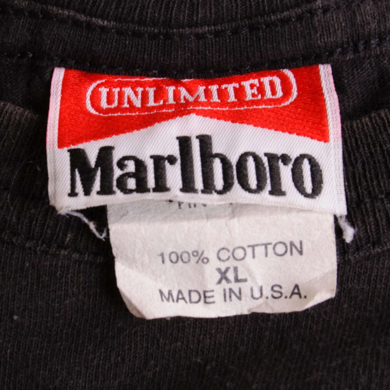 Vintage Unlimited Marlboro Tee Shirt 1990s Size XLarge Made In USA Print in back