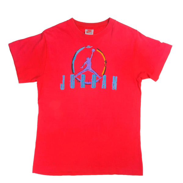 Vintage Pink Nike Air Jordan Tee Shirt 1987-1994 Size M Made In USA With Single Stitch Sleeves.