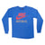 Vintage Blue Nike Just Do It Long Sleeve Tee Shirt 1984-1987 Size S. Made In USA. With Single Stitch. Nike Blue Label