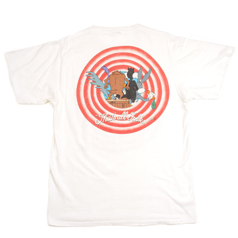 Vintage Looney Tunes Tee Shirt 1989 Size Large. WHITE