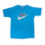 Vintage Blue Nike Big Logo Tee Shirt 1987-1994 Size L Made In USA With Single Stitch Sleeves. Nike Grey Label.