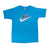Vintage Blue Nike Big Logo Tee Shirt 1987-1994 Size L Made In USA With Single Stitch Sleeves. Nike Grey Label.