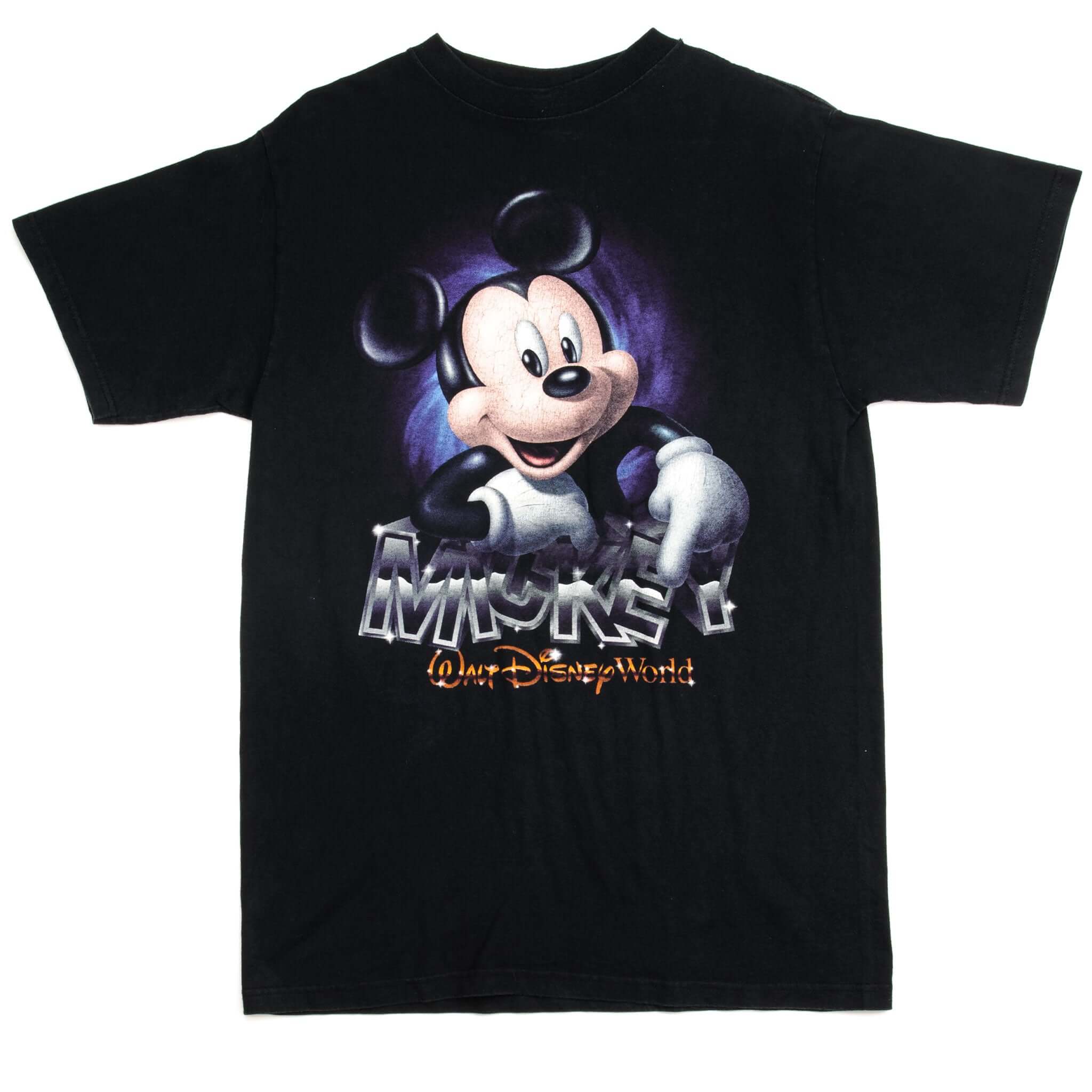 Vintage Disney World Mickey Tee Shirt Size Medium. BLACK