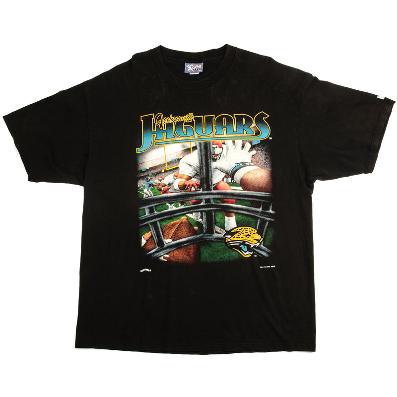 Vintage NFL Jacksonville Jaguars Tee Shirt 1995 Size 2XL Made In USA. BLACK