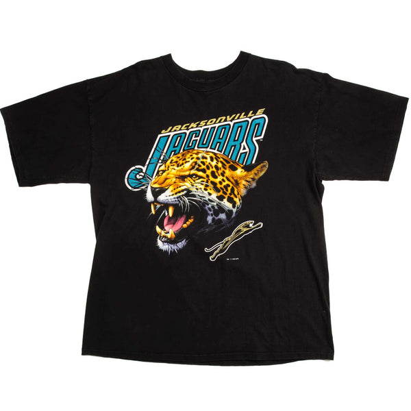 Vintage NFL Jacksonville Jaguars Tee Shirt 1993 Size XL Made In USA. black