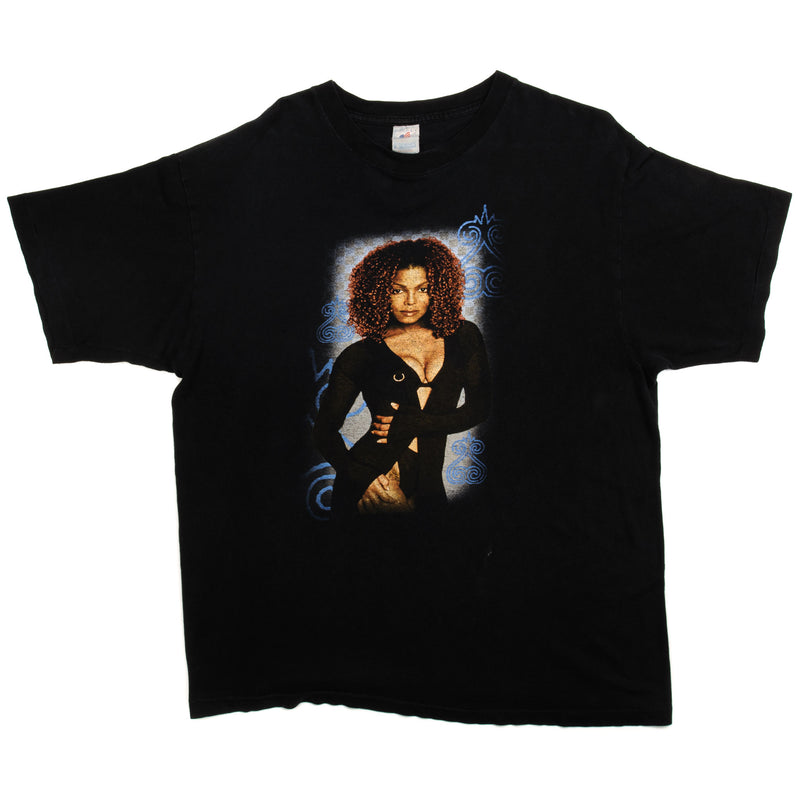 Vintage Janet Jackson The Velvet Rope World Tour 1998 Tee Shirt Size Large. BLACK