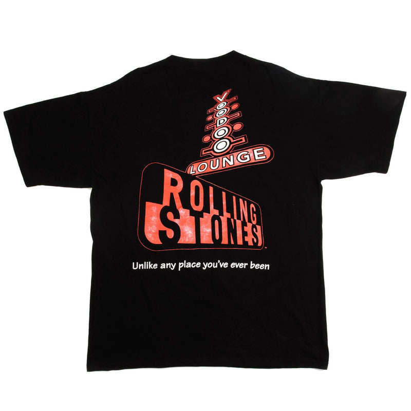 Vintage Rolling Stones Voodoo Lounge Tee Shirt 1994 Size XL Made In USA. BLACK