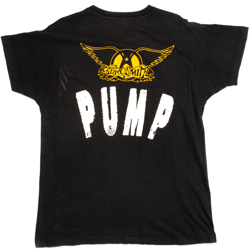 Vintage Aerosmith Pump Tee Shirt 1989 Size Large. BLACK