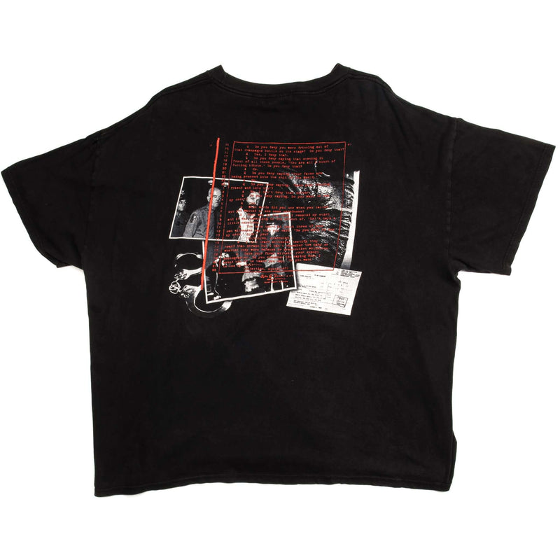 Vintage Jim Morrison The Doors Busted By The Man Tee Shirt 2003 Size 2XL. BLACK
