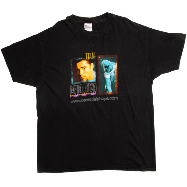 Vintage Oscar De La Hoya Tee Shirt Size Xl BLACK