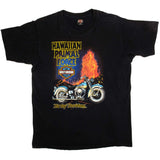 Vintage Harley Davidson Hawaiian Primal Force Tee Shirt 1995 Size Large Made In USA. BLACK