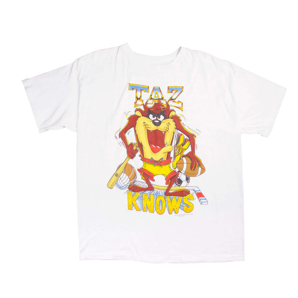 VINTAGE TAZ LOONEY TUNES  TEE SHIRT 1990 SIZE XL MADE IN USA