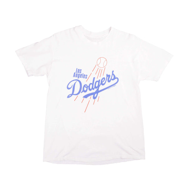 Vintage MLB Los Angeles Dodgers Tee Shirt 1988 Size L With Single Stitch Sleeves.