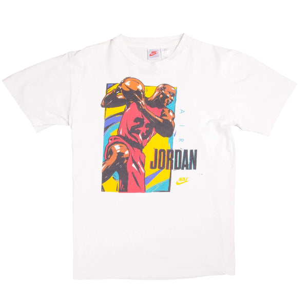 Vintage White Nike Air Jordan Tee Shirt 1987-1992 Size M