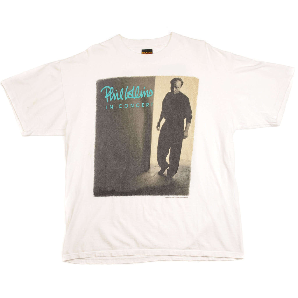 1990 Vintage Phil Collins T-Shirt Made In USA Black The