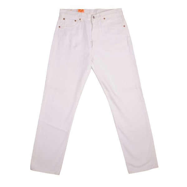 Beautiful White Levis 501 Jeans 1993 Made in USA.  Size on Tag 33X32  Back Button #524
