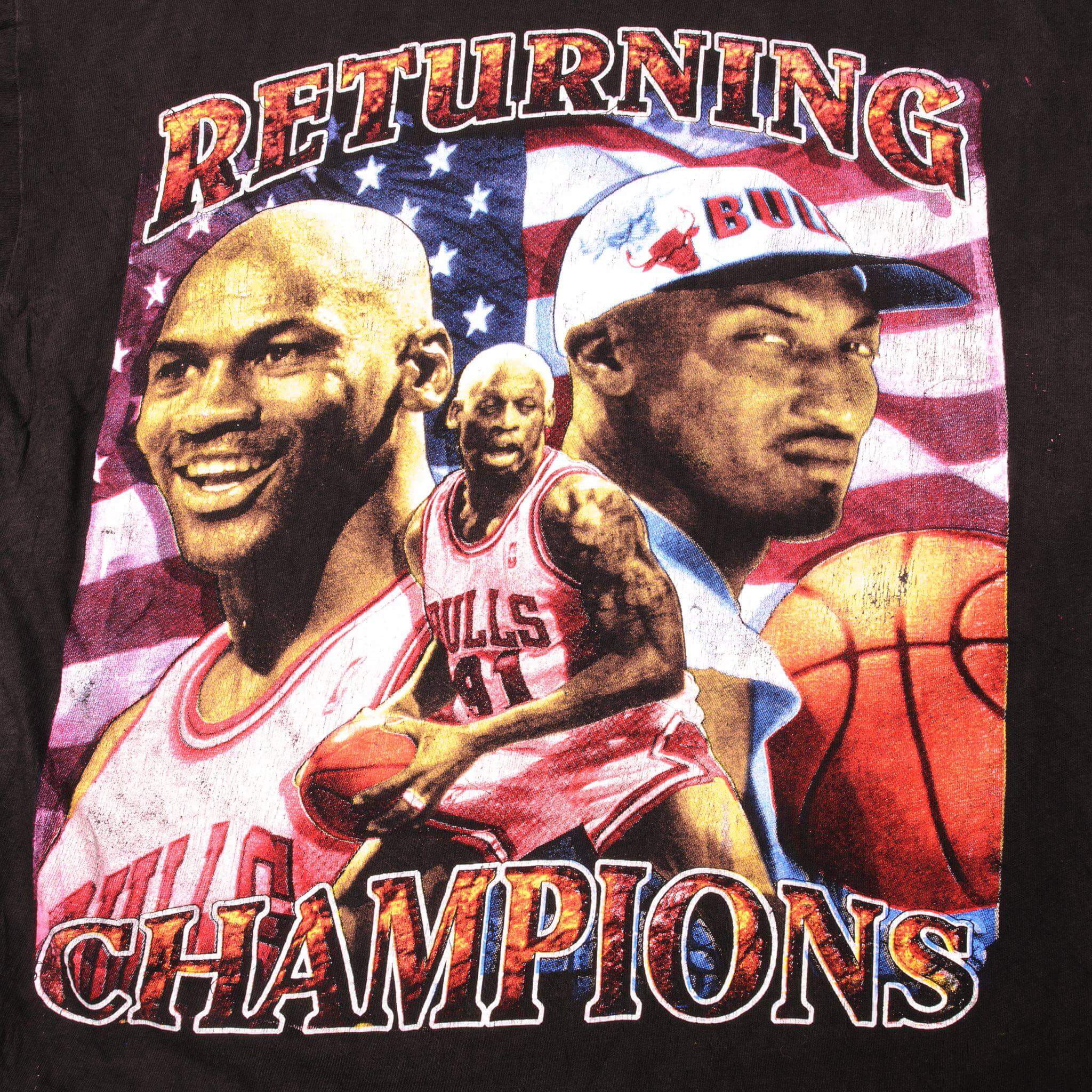 VINTAGE CHICAGO BULLS BOOTLEG CHAMPIONS 1997 TEE SHIRT SIZE LARGE