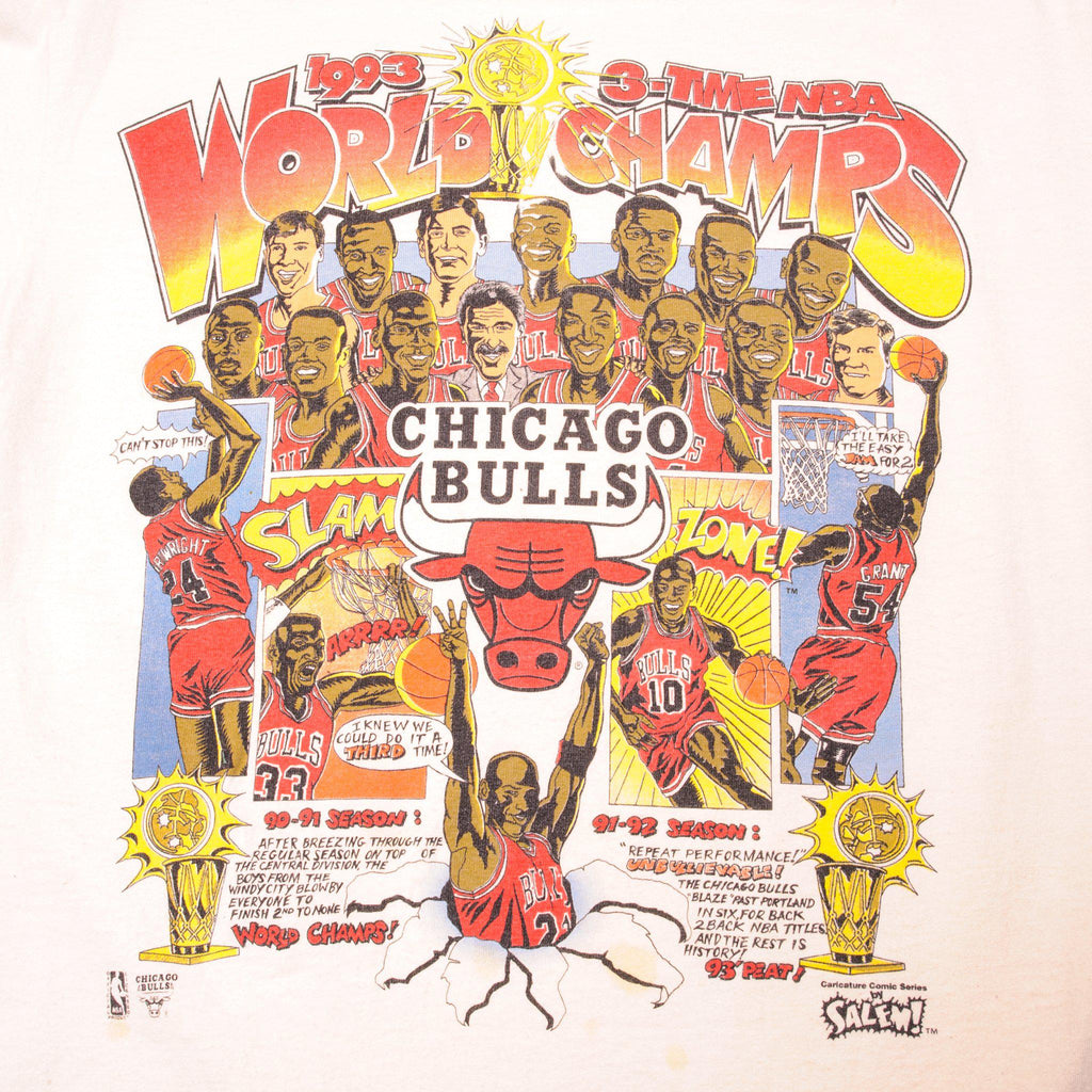 Vintage Chicago Bulls Repeat 3-Peat Championship T-Shirt