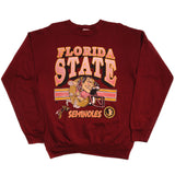 Vintage Football Team Florida State Seminoles Sweatshirt Size XL Made In USA. RED