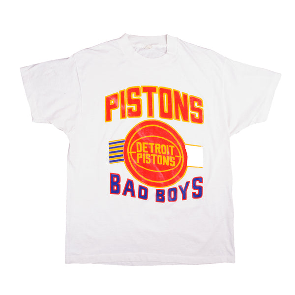 Vintage NBA Detroit Piston Eastern 80S 90S Tee Shirt Size Large Made In USA. With Single Stitch Sleeves