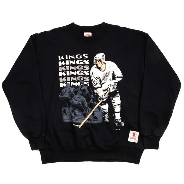 SUDADERA VINTAGE DE LOS ANGELES KINGS DE LA NHL, TALLA GRANDE, FABRICADA EN EE. UU.