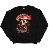Vintage NFL San Francisco 49Ers With Taz Sweatshirt 1993 Size 2XL. BLACK