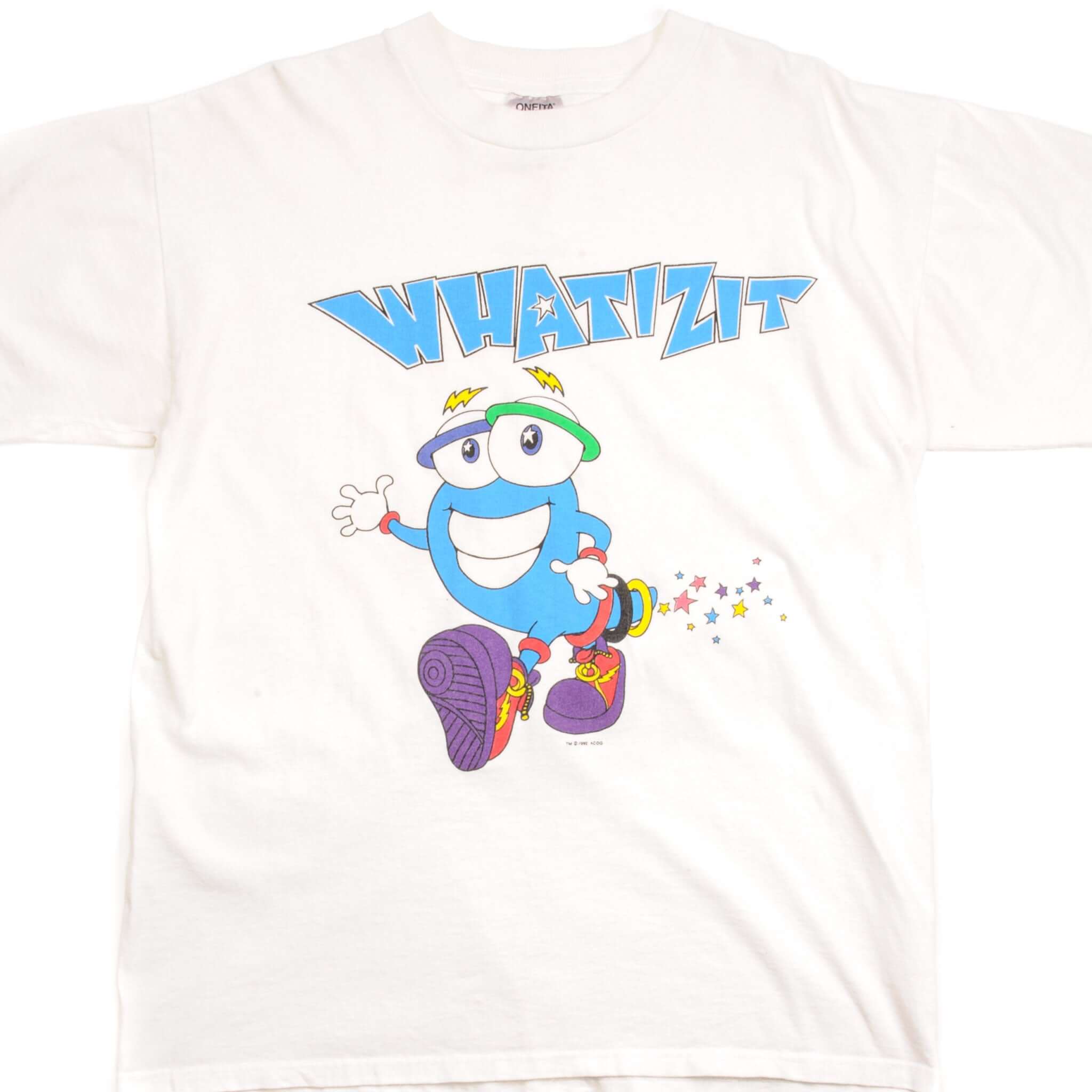 VINTAGE OLYMPIC GAMES ATLANTA 1996 WHATIZIT TEE SHIRT 1990S LARGE MADE IN USA