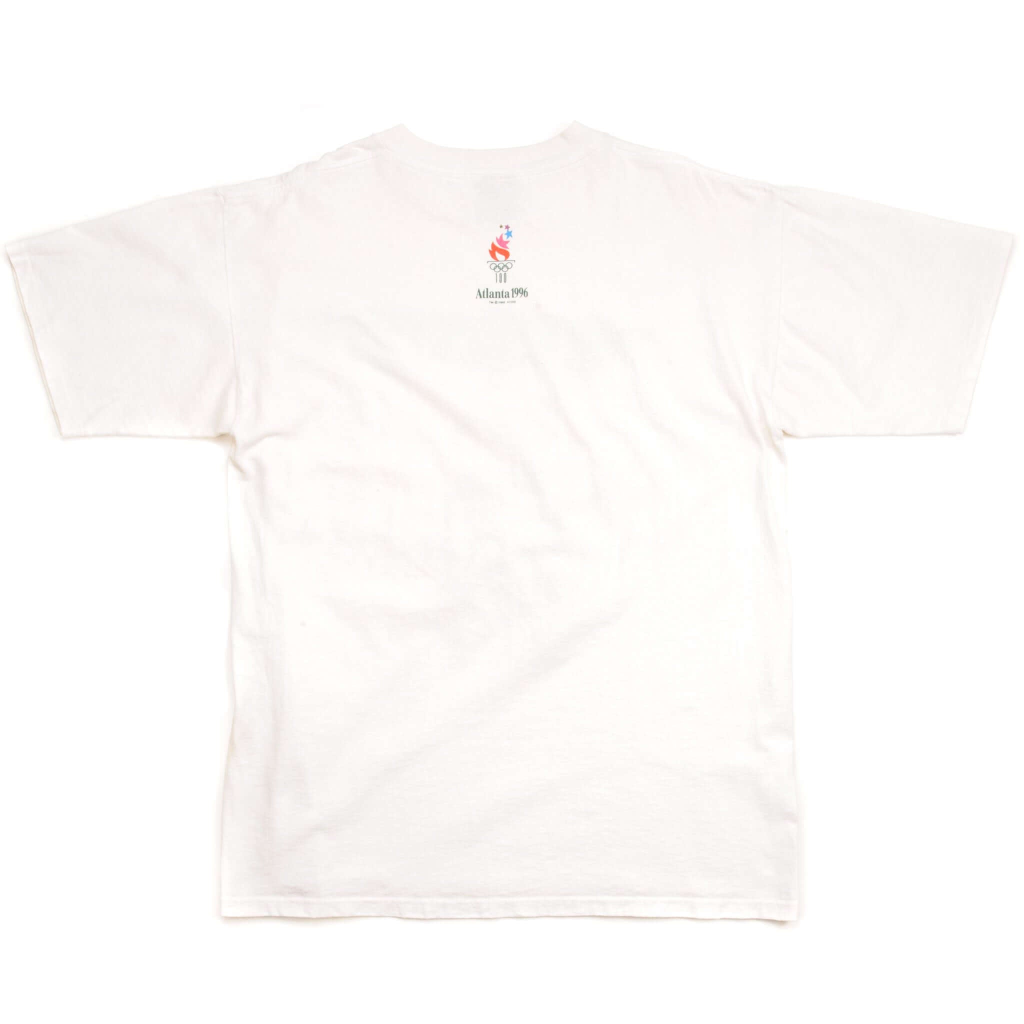 VINTAGE OLYMPIC GAMES ATLANTA 1996 WHATIZIT TEE SHIRT 1990S LARGE MADE IN USA