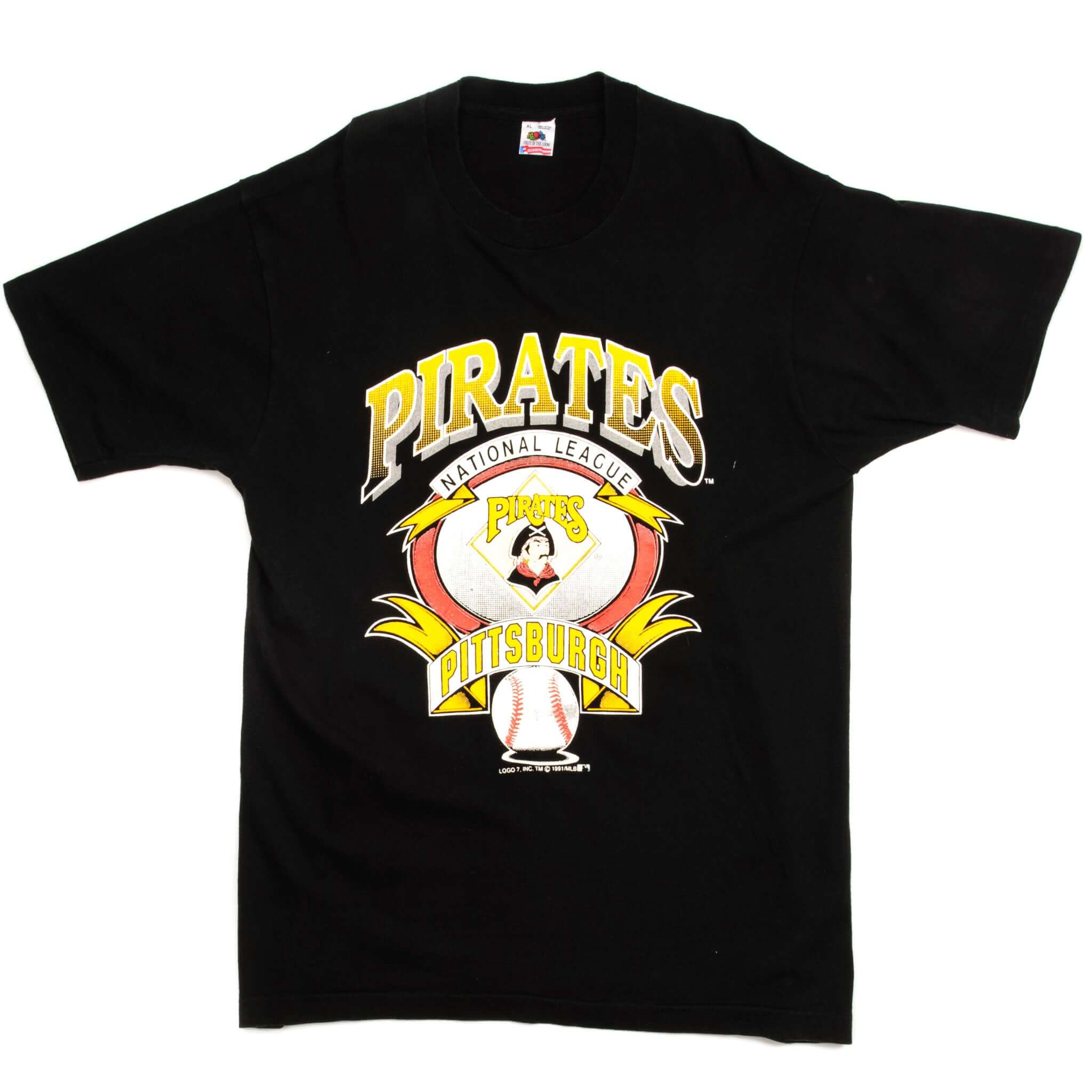 Vintage MLB Pittsburgh Pirates Tee Shirt 1991 Size Large Made in USA