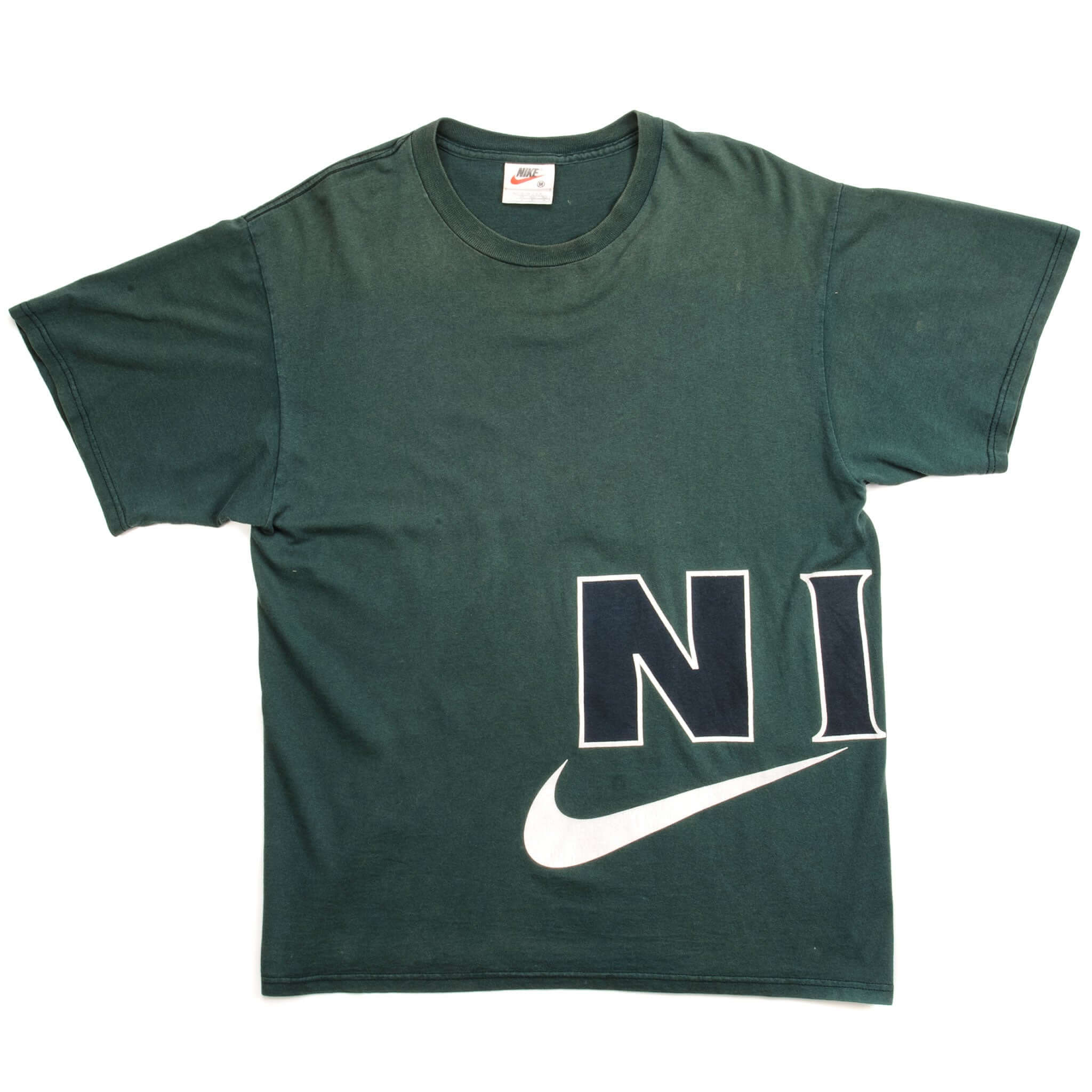 Vintage Nike Tee Shirt End 1980S Early 1990S Size Medium Made In USA. GREEN