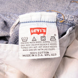 Beautiful Indigo Levis 501 Jeans Made in USA with a medium blue wash and a nice contrast of light and medium blue.  Size on Tag 32X30  ACTUAL SIZE 32X29  Back Button #532