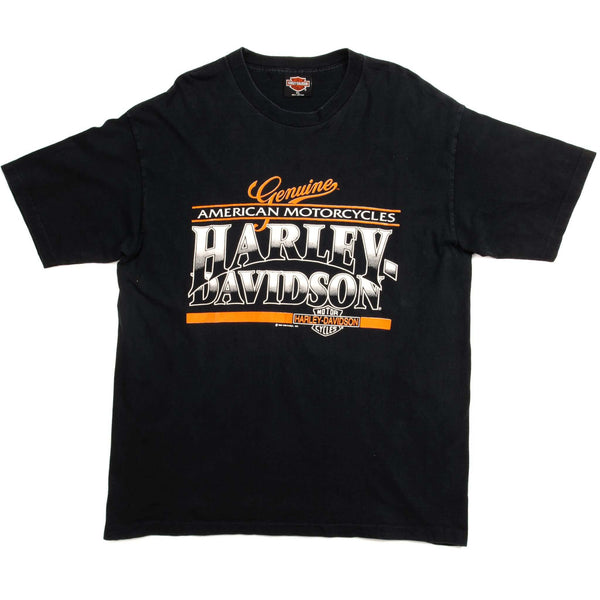 Vintage Harley Davidson Westminster California Tee Shirt Size Large Made In USA. BLACK