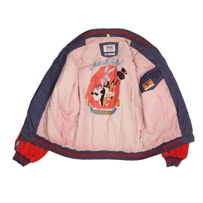 Vintage Warner Bros Looney Tunes All Star Shows Burbank Goes To Broadway Jacket 1993 Size L