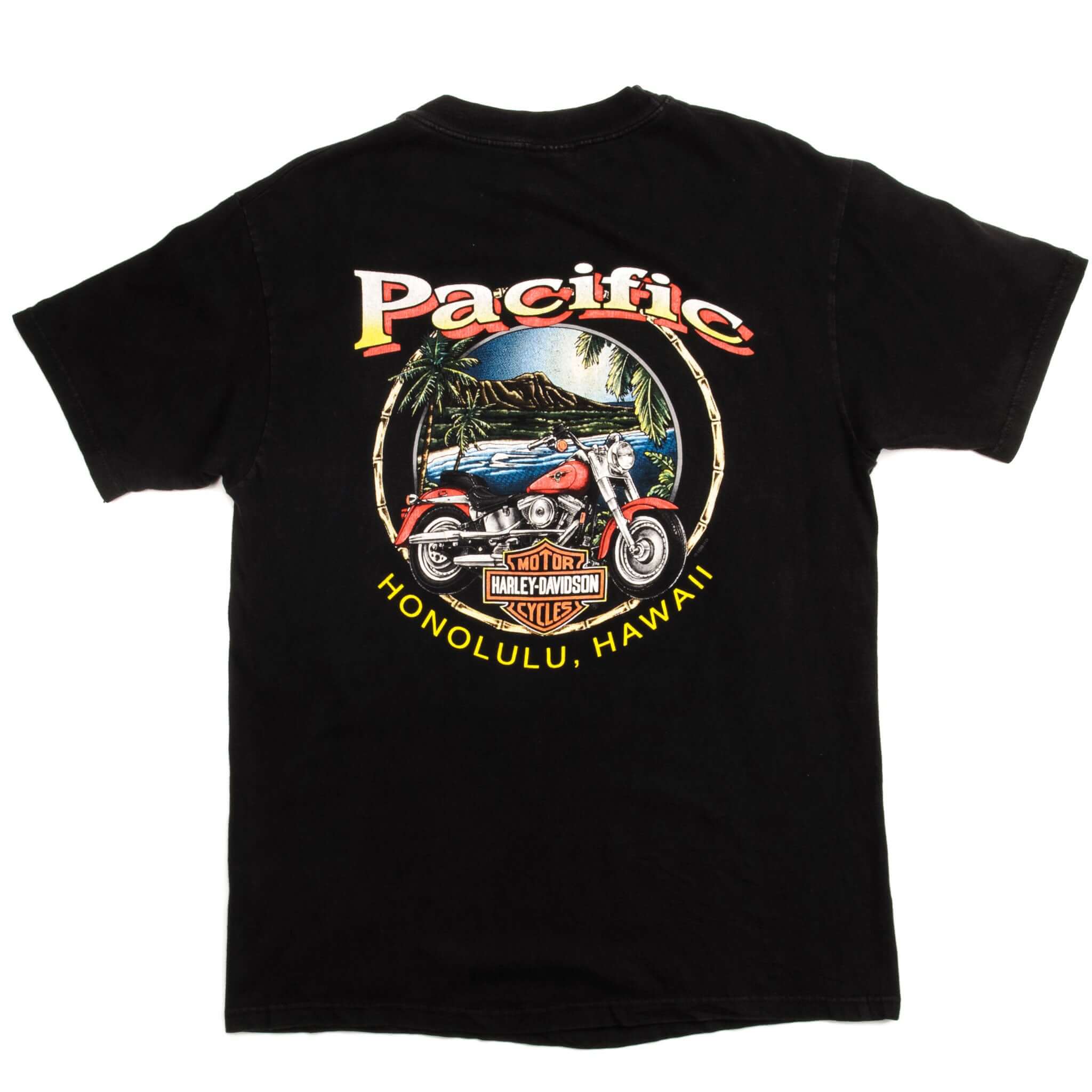 Vintage Harley Davidson Hawaii Tee Shirt Size Medium Made In USA. black